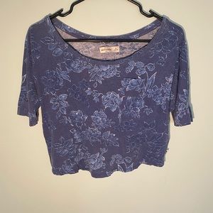 Blue flowered blouse